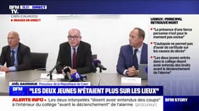 Principal retrouvé mort à Lisieux: "Je ne peux pas exclure la présence d'une tierce personne dans l'établissement", indique le procureur de la République de Caen