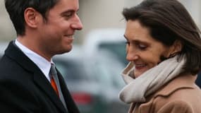 Gabriel Attal et Amélie Oudéa-Castéra, le 12 janvier 2024 dans les Yvelines