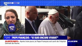 "Je suis encore vivant", plaisante le pape à sa sortie d'hôpital