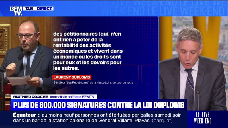 Pétition contre la loi Duplomb: Laurent Duplomb cible 