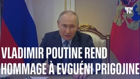 Vladimir Poutine rend hommage à Evguéni Prigojine, victime d'un crash d'avion 