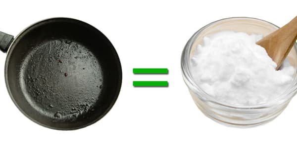 Bicarbonate de soude poêle brûlée Bicarbonate de soude poêle brûlée
