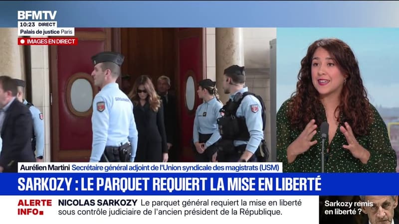 Les images de Carla Bruni à la sortie de l'audience pour la demande de mise en liberté de Nicolas Sarkozy