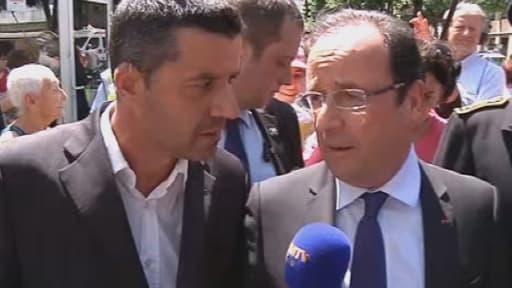 François Hollande s'est rendu dimanche dans les Pyrénées, au chevet des villages dévastés par les inondations.