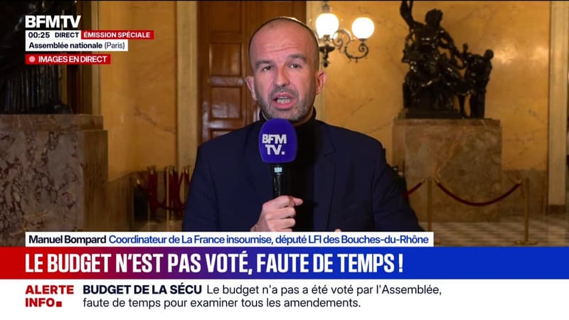 Fin des débats à l'Assemblée nationale: "Le gouvernement a décidé de faire un 49.3 déguisé", estime Manuel Bompard (LFI)