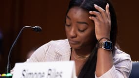 Simone Biles face au Sénat américain, à Washington le 15 septembre 2021