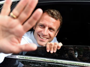 Emmanuel Macron à Bormes-les-Mimosas, le 27 juillet 2019.