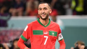 Hakim Ziyech tout sourire avec le Maroc pendant le Mondial 2022