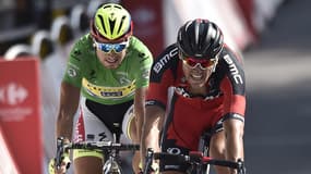 Peter Sagan, derrière Greg Van Avermaet