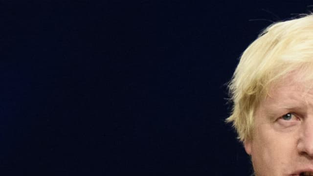 Boris Johnson, membre du parti conservateur britannique et ex-maire de Londres, s'adresse aux délégués lors de la conférence du parti conservateur annuel à Manchester, le 6 octobre 2015.