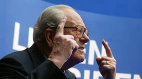 Jean-Marie Le Pen à Paris le 27 avril 2002
