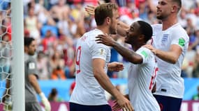 Harry Kane est félicité par ses coéquipiers