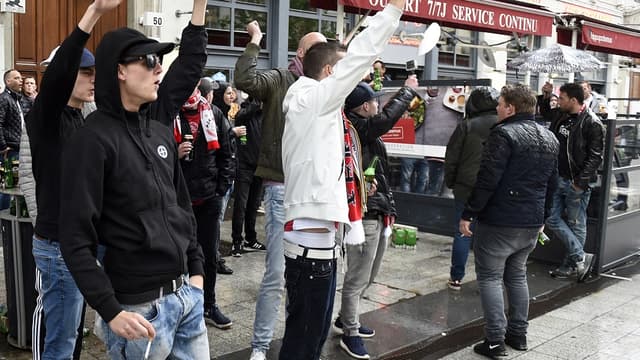 Les supporters de l'Ajax à Lyon