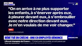 Mort d'un bébé dans une crèche de Lyon: une ancienne employée dénonce les conditions de travail