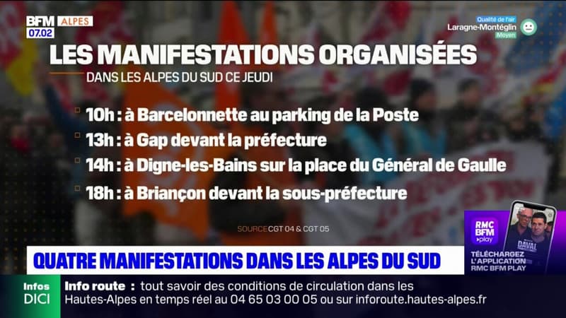 Grève du 16 février: quatre manifestations prévues dans les Alpes du Sud