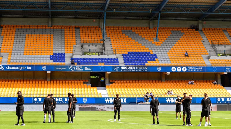 Les joueurs rennais au stade de l'Aube, le 4 septembre.