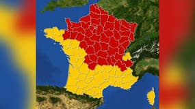 Allergies au pollen, risque élevé sur une large partie nord du pays au 14 avril 2022.