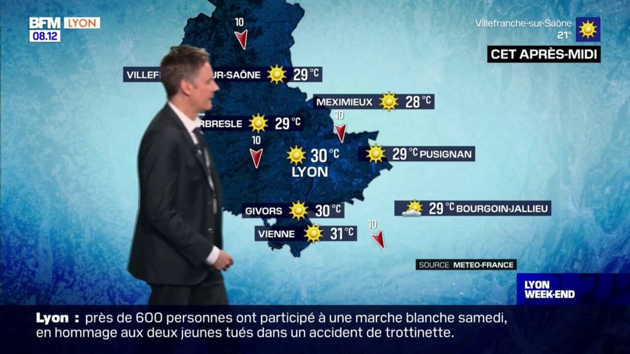 Météo Rhône: une journée chaude et ensoleillée, 30°C à Lyon