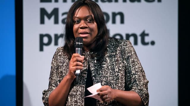 Laetitia Avia pendant la campagne présidentielle avant son élection comme députée LREM
