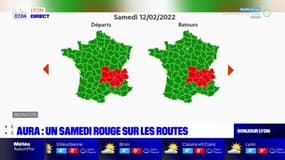 Auvergne-Rhône-Alpes: un samedi classé rouge sur les routes