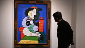Le tableau de Picasso "Femme à la  montre", exposé à New York le 2 novembre 2023