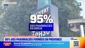 Mouvement de grève du 18 septembre. 95% des pharmacies fermées en Provence
