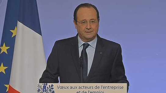 François Hollande lors de ses voeux aux partenaires sociaux