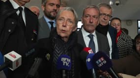 La ministre de l'Éducation nationale Élisabeth Borne, à Châteaudun, le 3 février 2025
