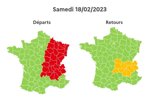 Ce samedi 18 février sera la journée la plus difficile sur les routes ce week-end.