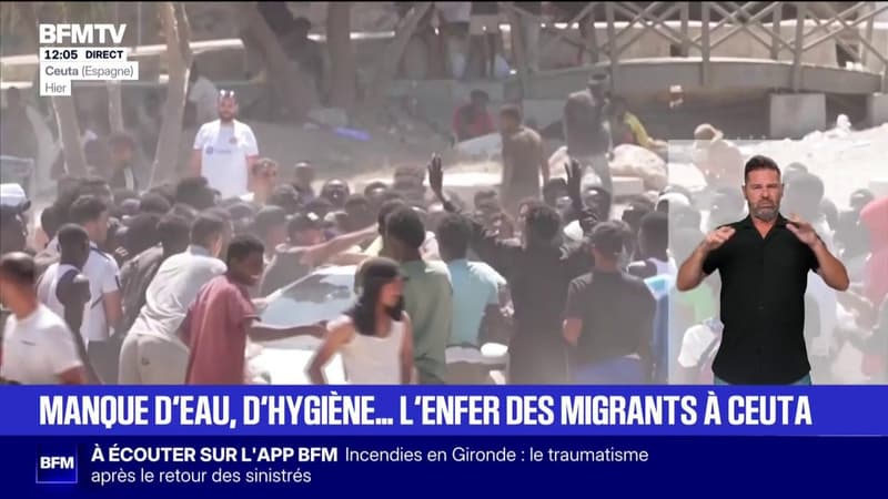 Vague migratoire à Ceuta: manque d’eau, d’hygiène… l’enfer des migrants dans l’enclave espagnole