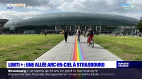 Strasbourg: un passage aux couleurs du drapeau LGBTQI+ devant la gare