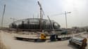 Un chantier de stade au Qatar