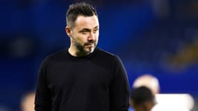 Roberto De Zerbi lors du match de League Cup entre Chelsea et Brighton (1-0), le 27 septembre 2023