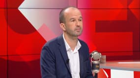Manuel Bompard invité de BFMTV-RMC le 8 octobre 2024. 