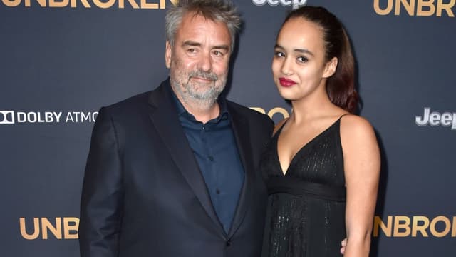 Luc Besson et sa fille à une avant première hollywoodienne en novembre 2014