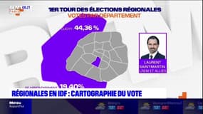 Paris scan: la cartographie du vote aux élections régionales en Île-de-France