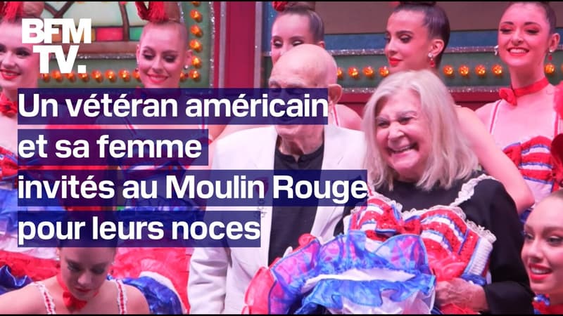 Après leur mariage en Normandie, ce vétéran américain et son épouse ont été invités au Moulin Rouge