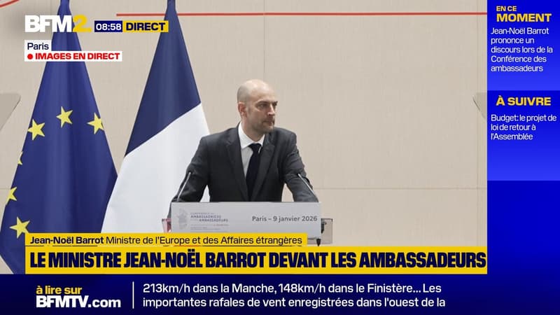 L'organisation politique européenne "est en danger", lance Jean-Noël Barrot, ministre des Affaires étrangères
