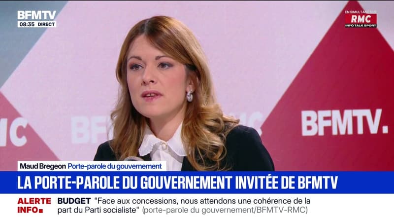 Budget: "Si on retire (la CSG sur les revenus du patrimoine), il faut qu'on puisse compenser", déclare Maud Bregeon, porte-parole du gouvernement