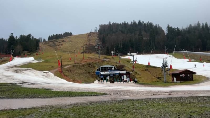 Dans les Vosges, la neige manque toujours dans la station de La Bresse