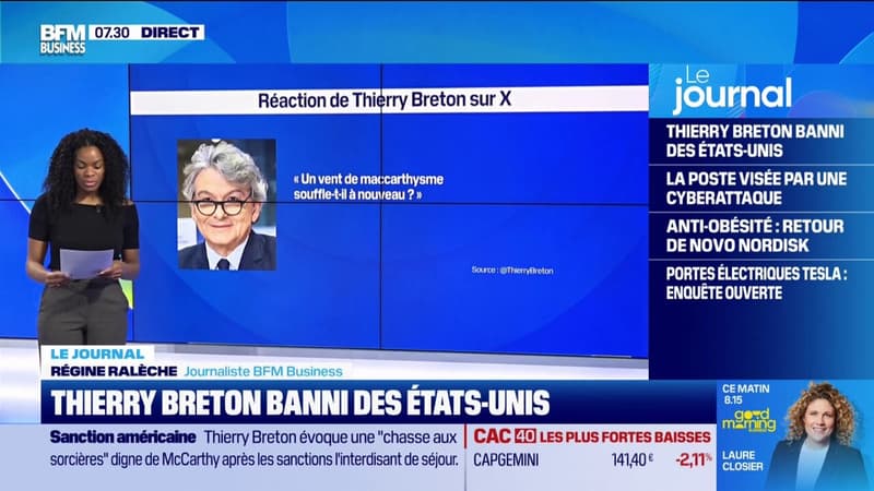 Thierry Breton banni des États-Unis