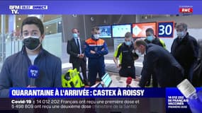 À l'aéroport de Roissy Charles-de-Gaule, Castex s'assure de la mise en place de la quarantaine à l'arrivée pour les voyageurs provenant de 5 pays