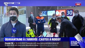 À l'aéroport de Roissy Charles-de-Gaule, Castex s'assure de la mise en place de la quarantaine à l'arrivée pour les voyageurs provenant de 5 pays