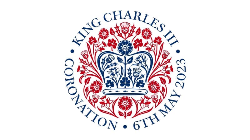 Emblème du couronnement du roi Charles III, prévu le 6 mai 2023.