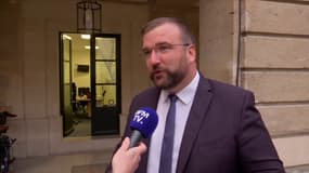 Grégoire de Fournas, député RN de la Gironde, s'exprime le 3 novembre 2022 après un propos raciste à l'Assemblée nationale.