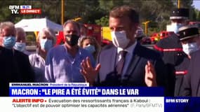 Emmanuel Macron: "Aujourd'hui, 11 Canadair ont été mobilisés sur ce feu, là où la France dispose de 12 Canadair" 