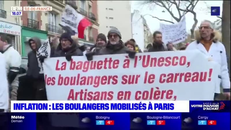 Inflation: les boulangers mobilisés à Paris