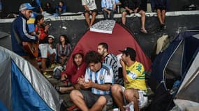 Le camping des Argentins au Sambodrome