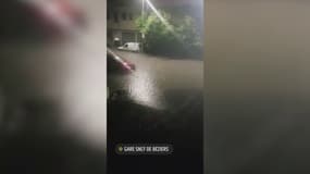 À Béziers, les alentours de la gare sont inondés