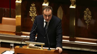 Le Premier ministre Sébastien Lecornu prononce son discours de politique générale devant l'Assemblée nationale à Paris, le 14 octobre 2025